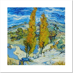 "Two Poplars" Vincent van Gogh Posters and Art